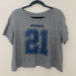 Dallas Cowboys shortsleeved crop top Elliot #21